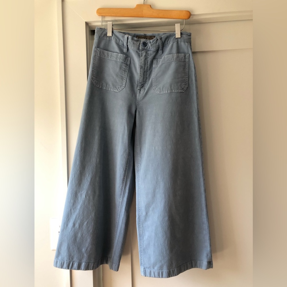 J Crew Point Sur wide leg crop pants